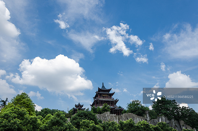 湖南衡阳回雁峰亭台楼阁图片素材