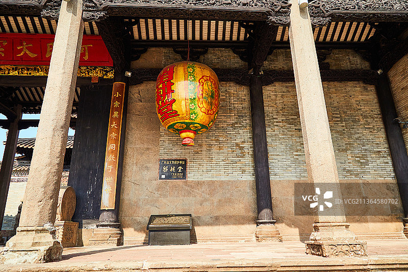 广州番禺旅游风景区沙湾古镇留耕堂何氏大宗祠图片素材