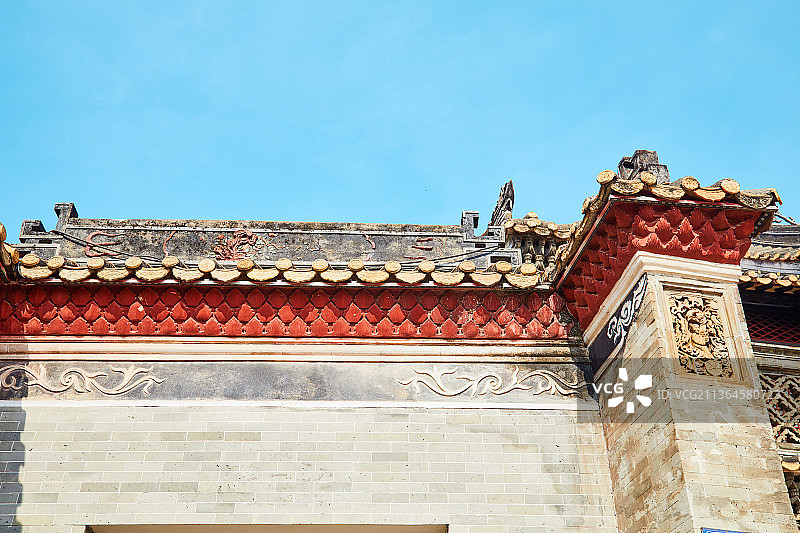 广州番禺旅游风景区沙湾古镇留耕堂何氏大宗祠图片素材