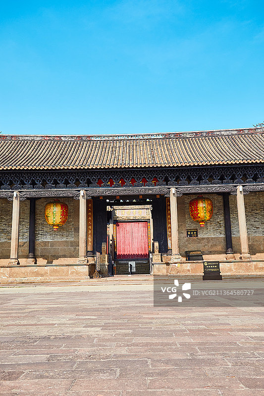 广州番禺旅游风景区沙湾古镇留耕堂何氏大宗祠图片素材