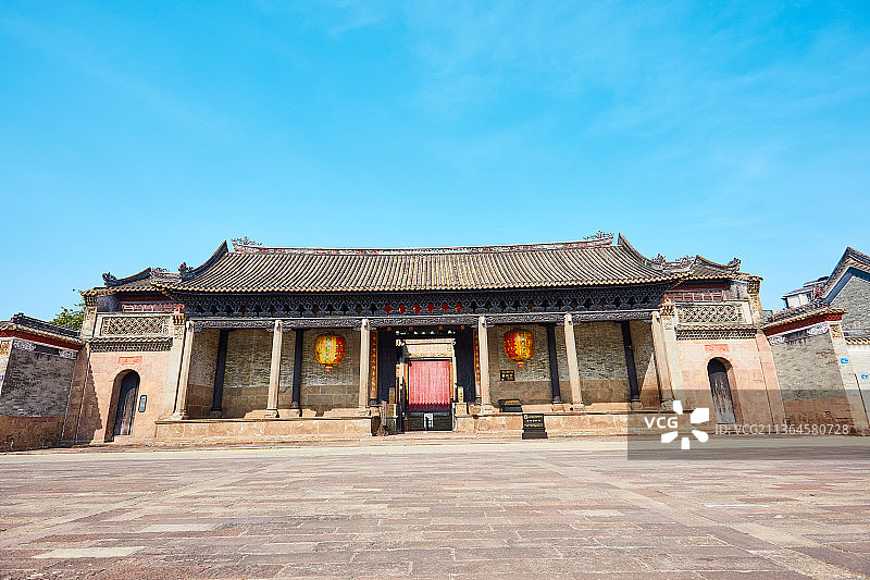 广州番禺旅游风景区沙湾古镇留耕堂何氏大宗祠图片素材