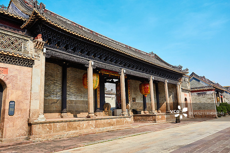 广州番禺旅游风景区沙湾古镇留耕堂何氏大宗祠图片素材