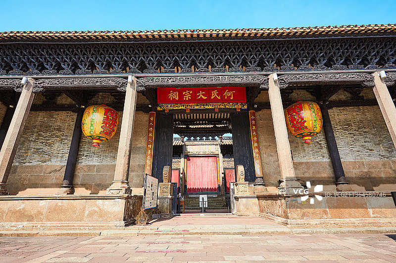 广州番禺旅游风景区沙湾古镇留耕堂何氏大宗祠图片素材