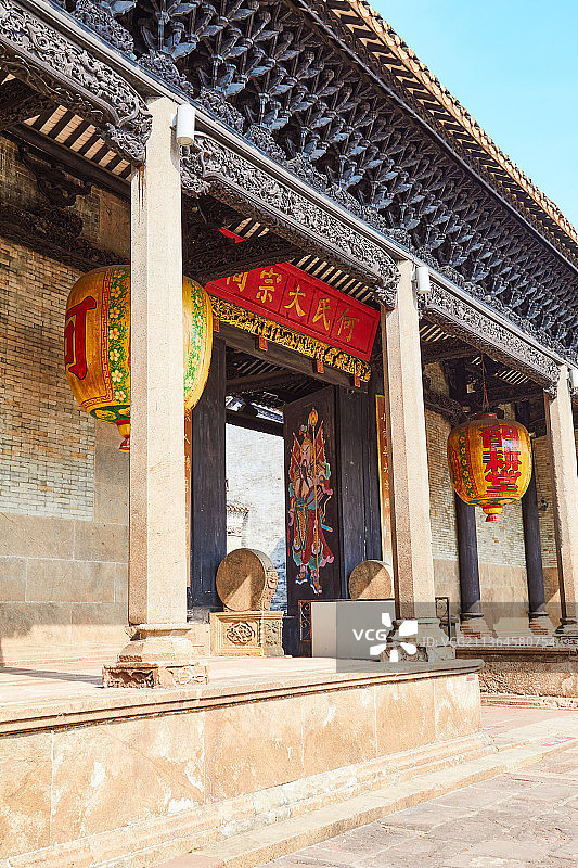 广州番禺旅游风景区沙湾古镇留耕堂何氏大宗祠图片素材