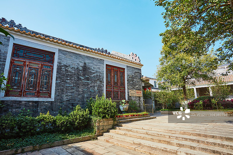 广州番禺旅游风景区沙湾古镇留耕堂何氏大宗祠图片素材
