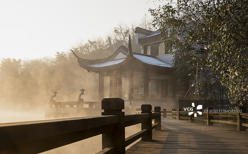 珍珠泉晨曦图片素材