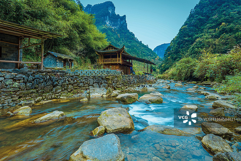 吉首德夯大峡谷风光图片素材