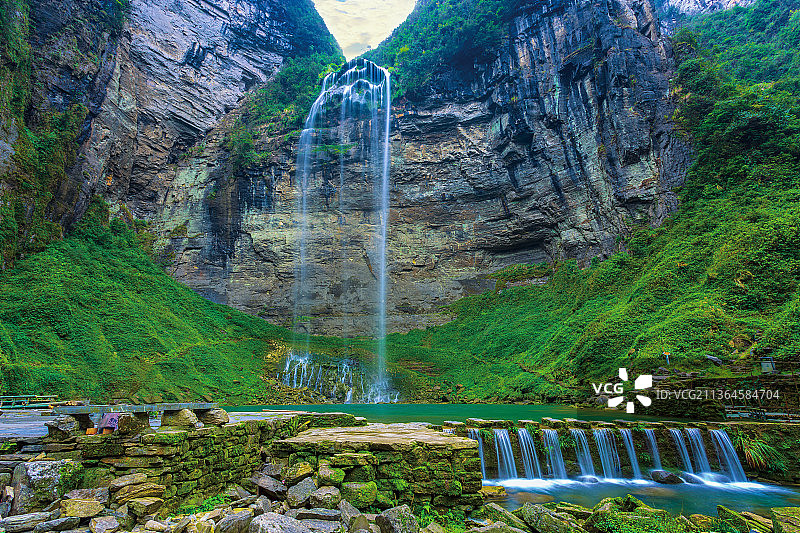 德夯大峡谷流纱瀑布图片素材