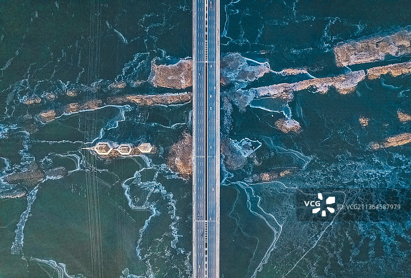 天津团泊新桥航拍风光图片素材