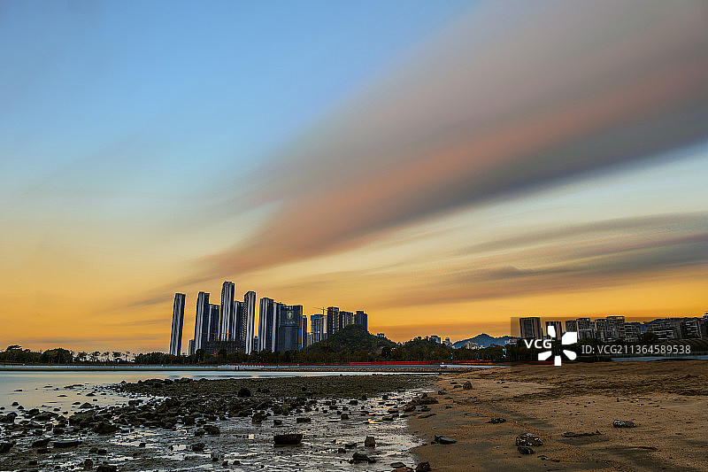 深圳湾公路大桥（堆栈）图片素材