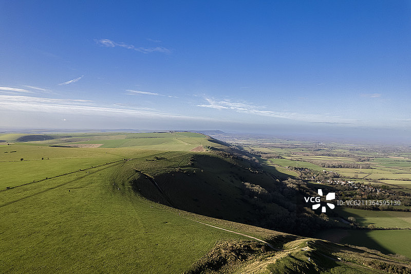 英国南唐斯国家公园航拍图片素材