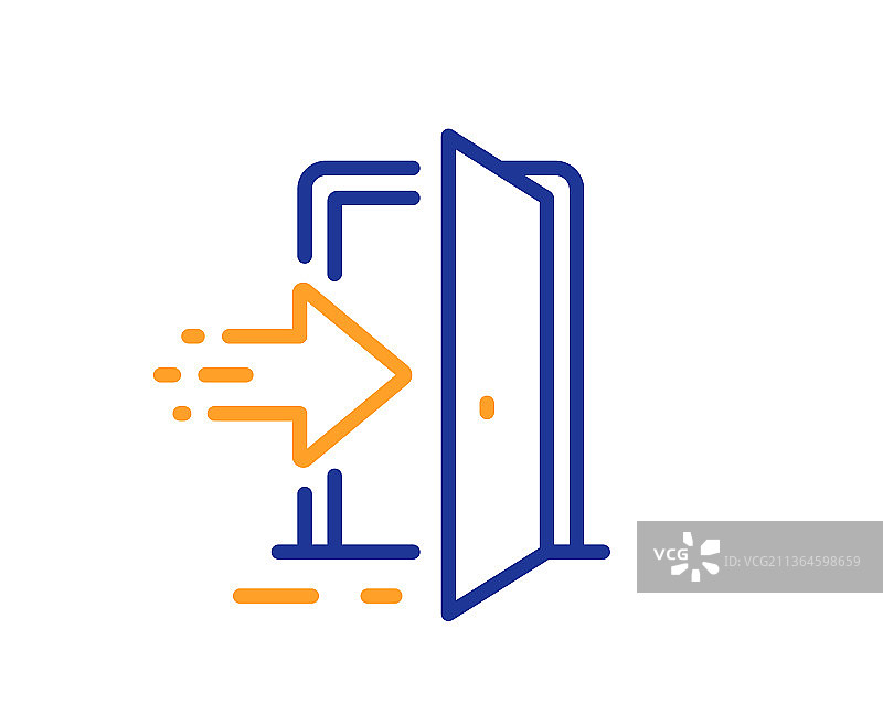 入口线条图标，入口门标志图片素材