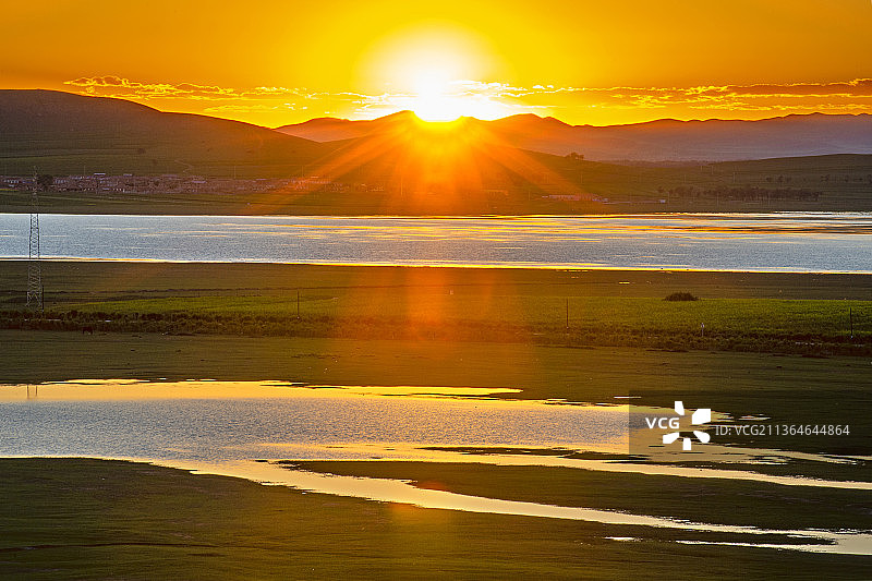 河北张家口，闪电河风景。图片素材