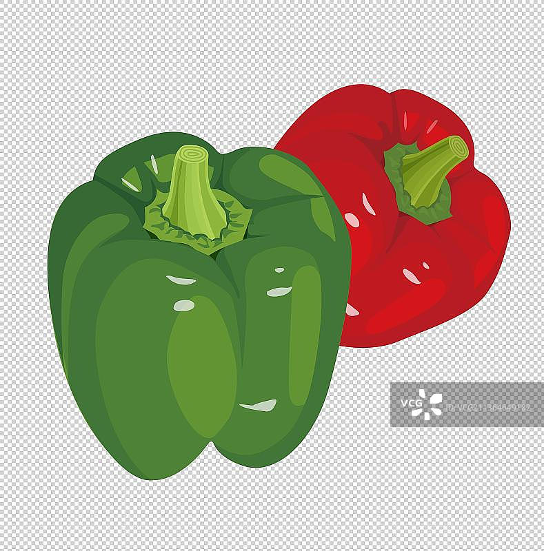 可爱的蔬菜辣椒插画图片素材