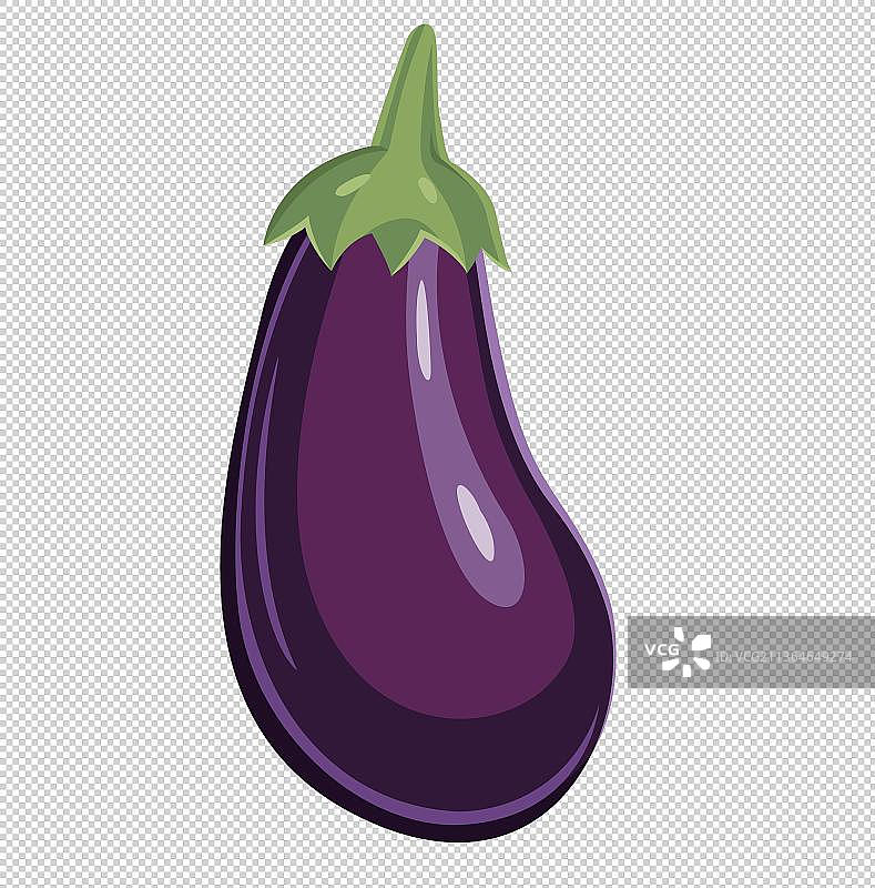 可爱的茄子蔬菜插画图片素材