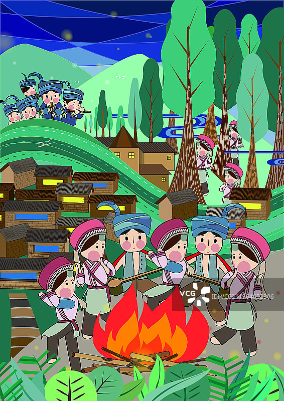 阿细跳月图片素材