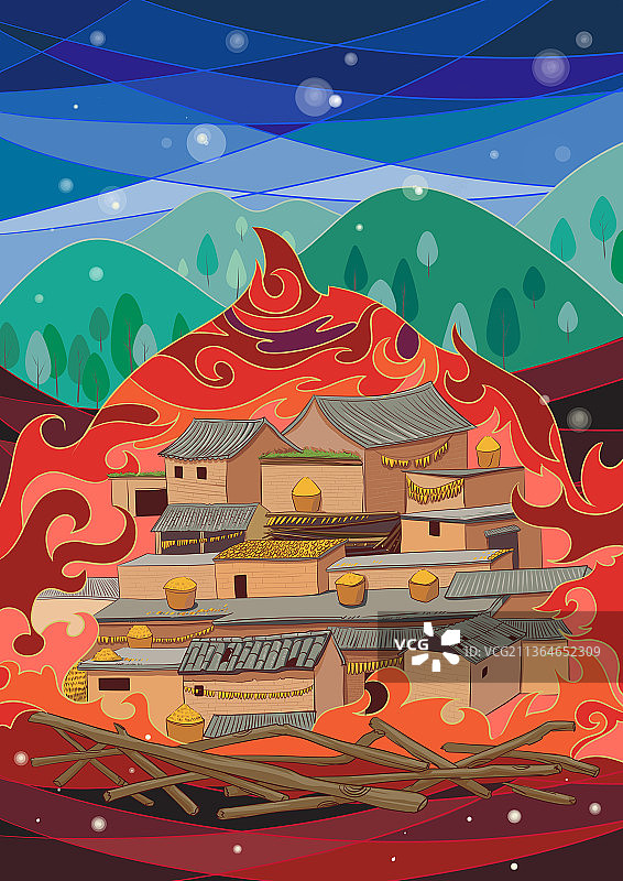 彝族民居图片素材