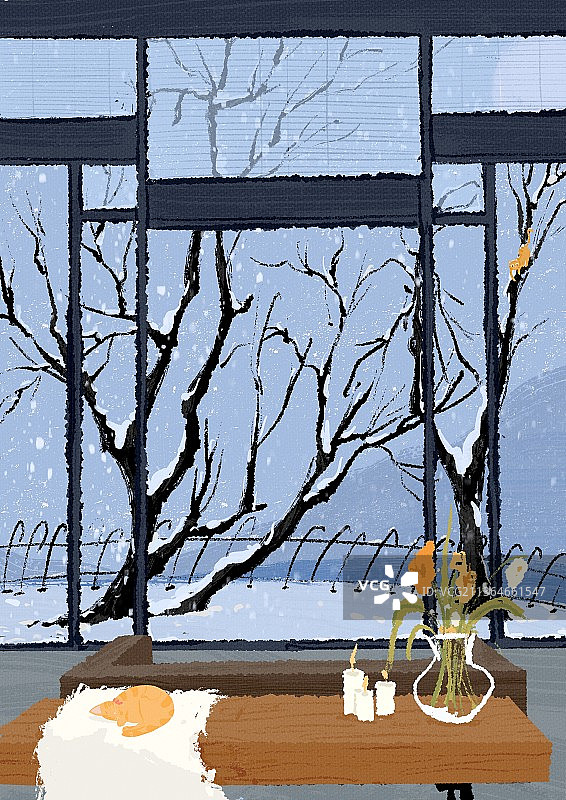 冬季的雪景图片素材