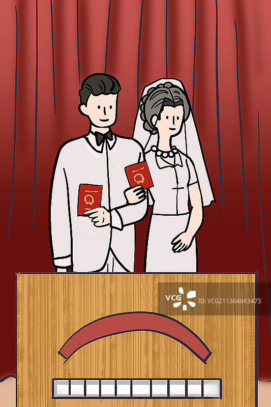 民政领证签字按手印情侣结婚图片素材