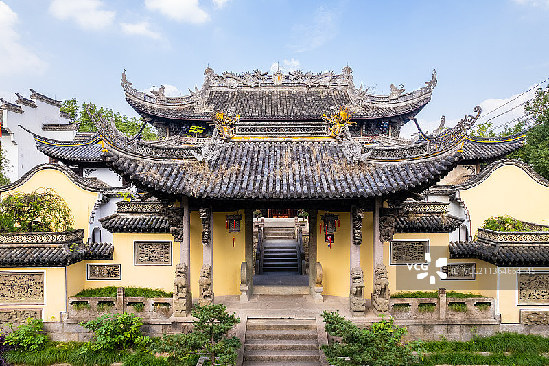 航拍诸暨西施故里景区图片素材