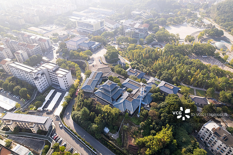 航拍诸暨博物馆图片素材