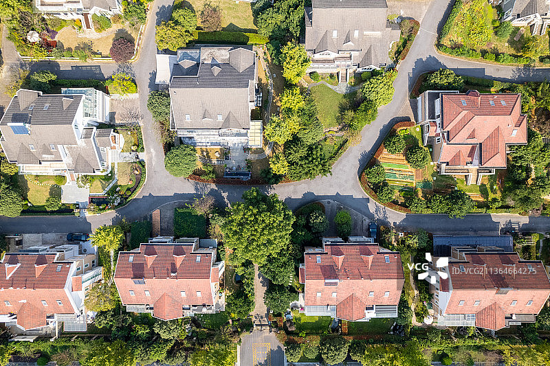 航拍诸暨城关别墅区图片素材