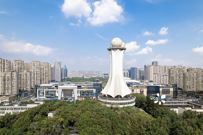 航拍诸暨气象局图片素材