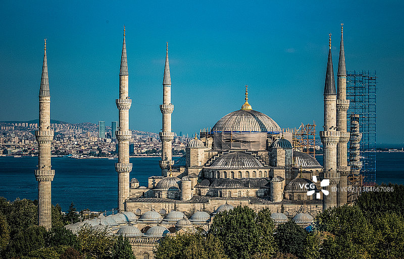 蓝色清真寺图片素材