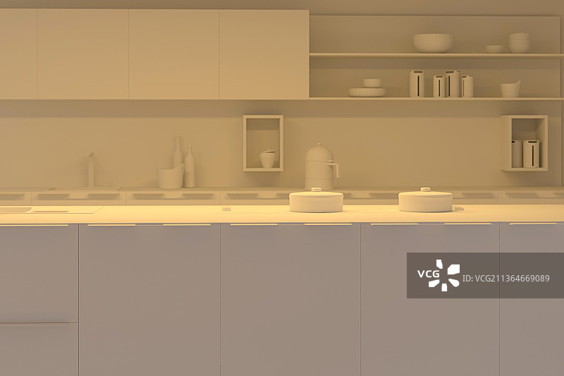 3D现代厨房图片素材