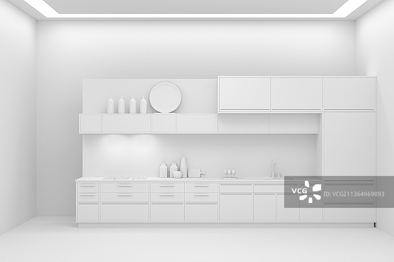 3D现代厨房图片素材