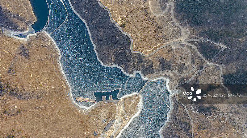 北京黄花水长城冬季图片素材