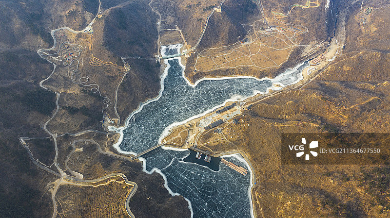 北京黄花水长城冬季图片素材