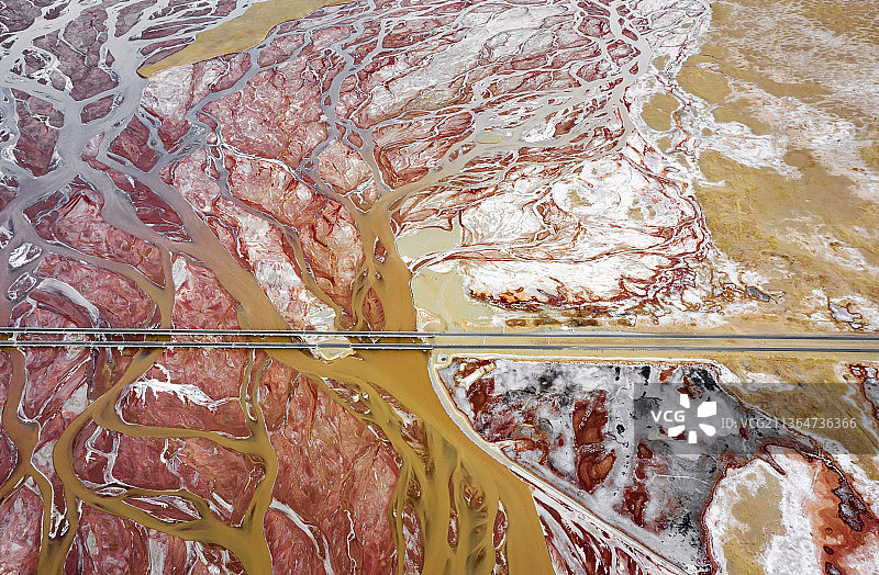 楚玛尔河大桥，航拍，楚玛尔河，长江，三江源国家公园，长江源，桥，桥梁，交通运输，青藏高原，可可西里图片素材