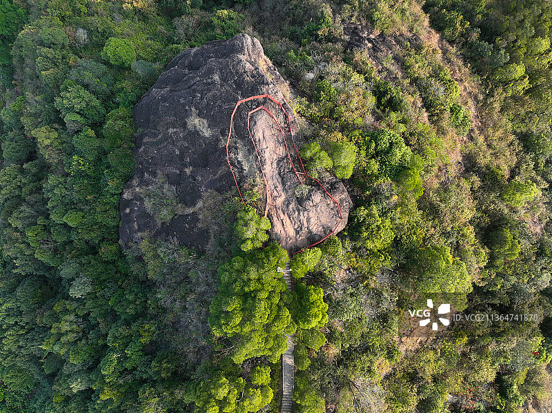广东省惠州市大亚湾虎头山公园航拍图片素材