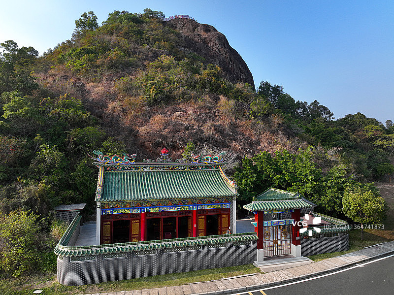 广东省惠州市大亚湾虎头山公园航拍图片素材