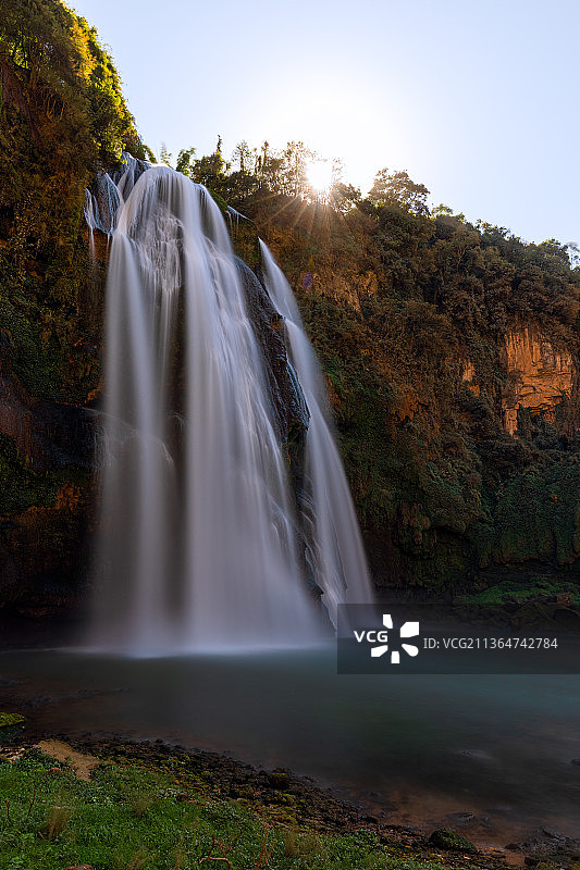 中国云南省昆明市石林县大叠水瀑布风景区风景图片素材