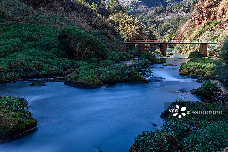 中国云南省昆明市石林县大叠水瀑布风景区风景图片素材