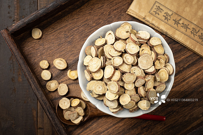 中药材甘草片图片素材