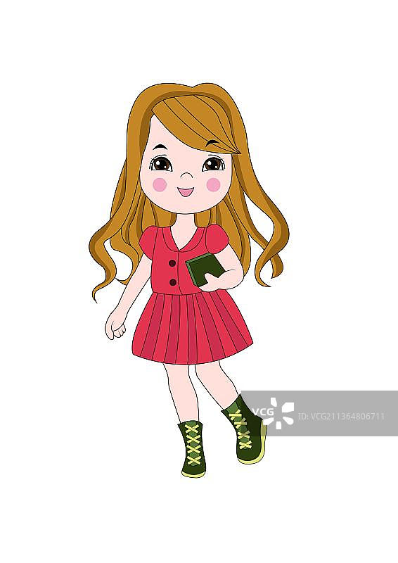 Q版卡通女孩图片素材