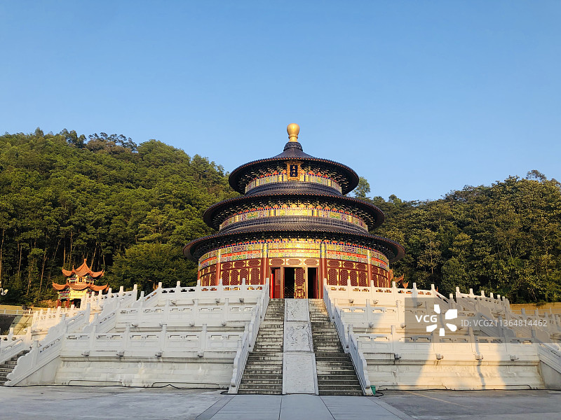 白昼晴天的天坛图片素材