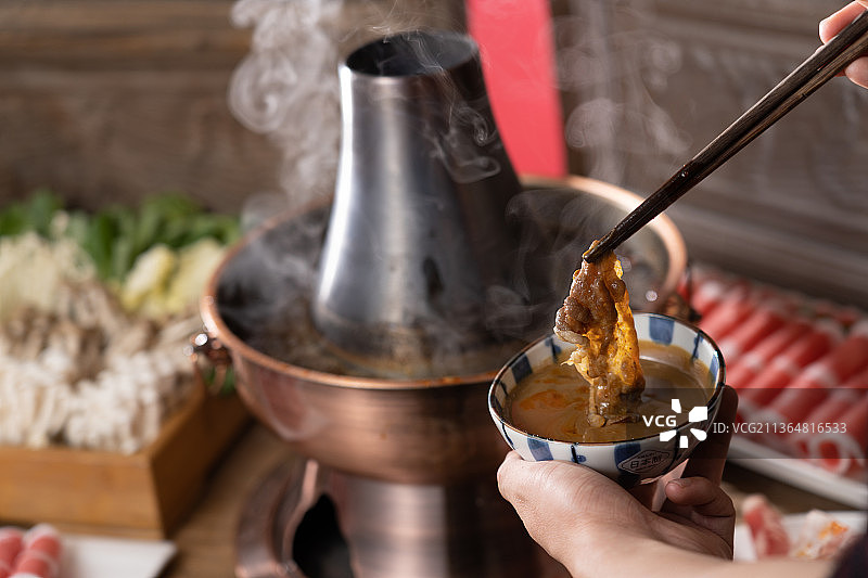 老北京铜锅涮肉图片素材