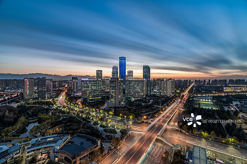 西安锦业路高新技术开发区CBD国家中心城市图片素材