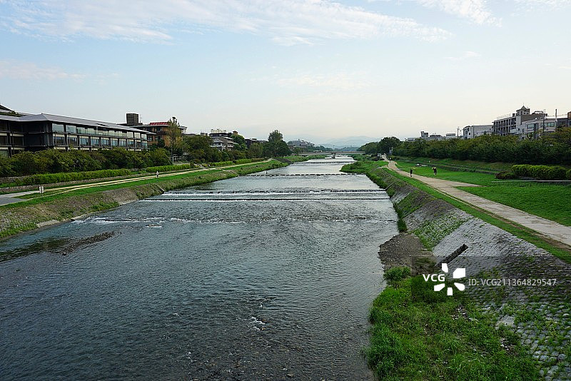 日本京都鸭川图片素材