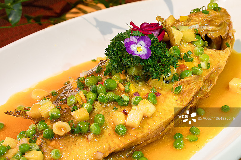 干烧黄花鱼图片素材