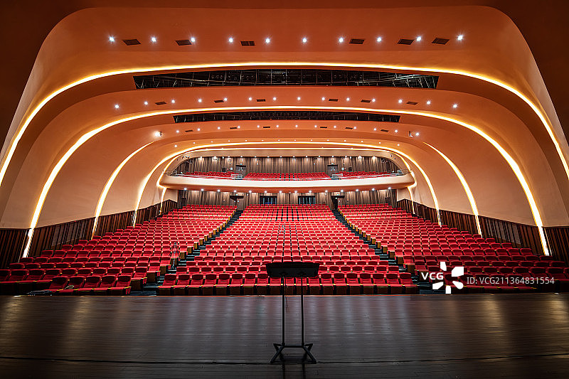现代建筑 福州大学城文化艺术中心剧院内景图片素材
