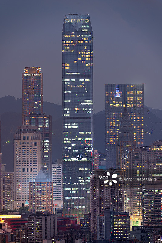 重庆渝中区写字楼cbd夜景图片素材