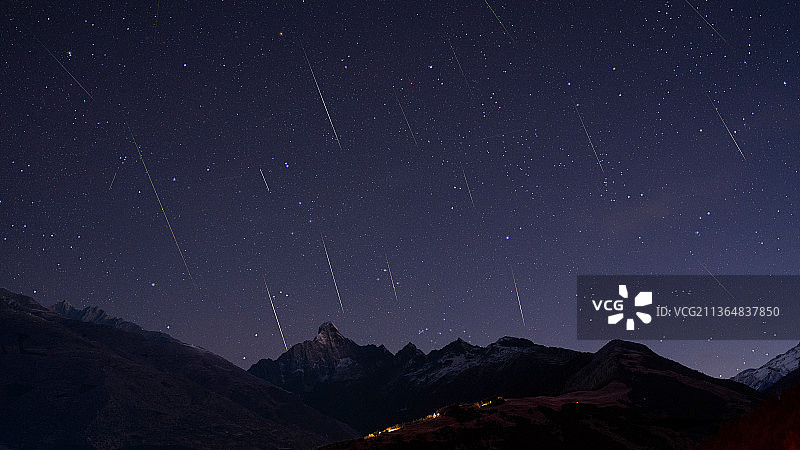 双子座流星雨图片素材