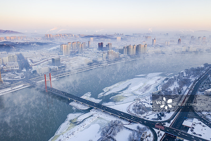 吉林市雾凇冰雪云海风光图片素材