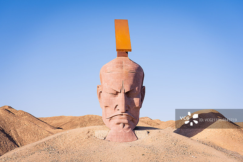 甘肃酒泉瓜州县雕塑汉唐雄风图片素材