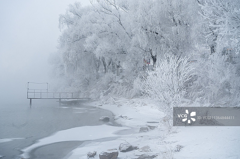 吉林市雾凇冰雪云海风光图片素材